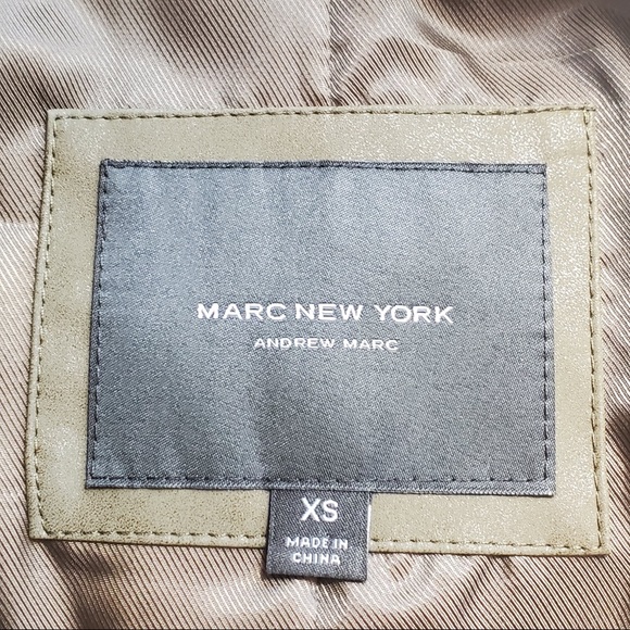 Marc New York Olive Vegan Leather Jacket - Picture 4 of 5